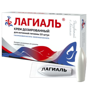 Купить: Лагиаль 10 шт крем для интимной гигиены дозированный