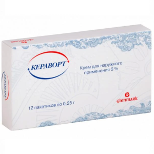 Купить: Кераворт 5% 0,25 г 12 шт крем для наружного применения