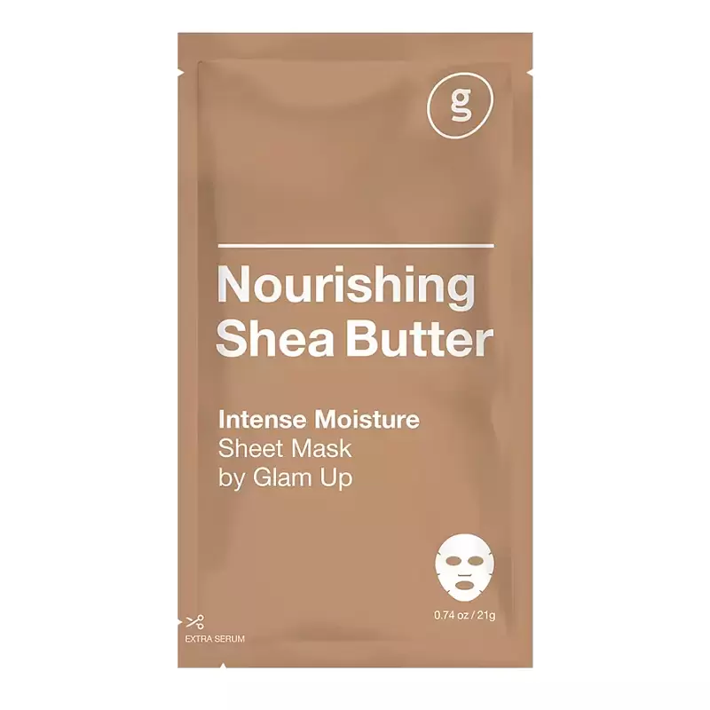 Купить Glam Up 21 г маска для лица тканевая питательная экстракт масла ши