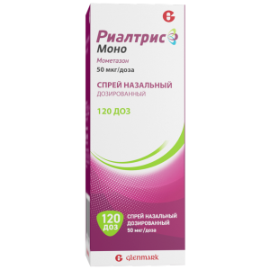Купить: Риалтрис Моно 50 мкг/доз 15 мл 120 доз спрей назальный дозированный