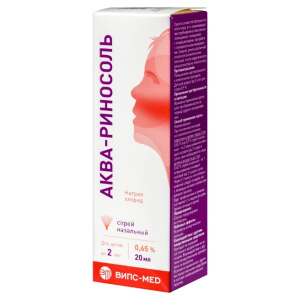 Купить: Аква-Риносоль 0,65 % 20 мл спрей назальный