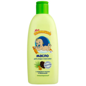 Купить: Мое Солнышко 200 мл масло для ухода и массажа младенцев с кедровым маслом и облепихой