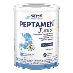 Купить: Nestle Peptamen Junior 400 г смесь сухая для энтерального питания от 1 года до 10 лет банка ваниль