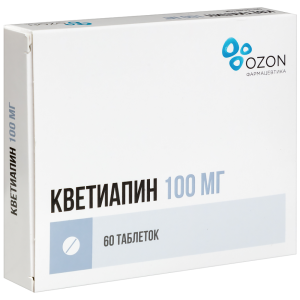 Купить: Кветиапин 100 мг 60 шт таблетки покрытые пленочной оболочкой