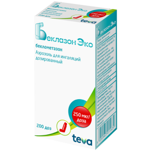 Купить: Беклазон ЭКО 250 мкг/доз 200 доз аэрозоль для ингаляций дозированный