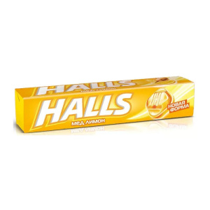 Купить: Halls 25 г карамель леденцовая мед и лимон