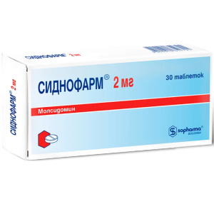 Купить: Сиднофарм 2 мг 30 шт таблетки