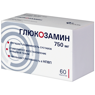 Купить Глюкозамин 750 мг 60 шт таблетки покрытые пленочной оболочкой