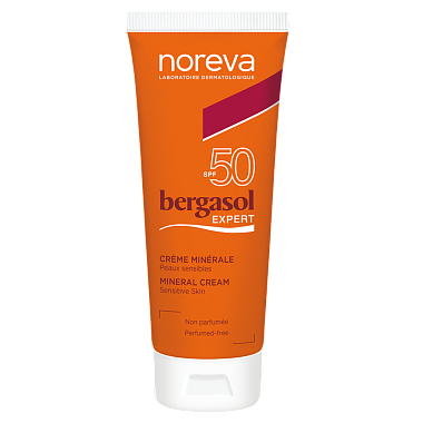 Купить Noreva Bergasol Expert SPF 50 40 мл крем для лица минеральный солнцезащитный