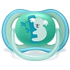 Купить Philips Avent Ultra Air SCF349/11 2 шт соска-пустышка силиконовая ортодонтическая 18+ мес динозаврик и коала
