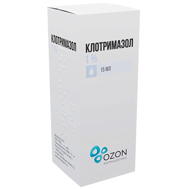 Купить Клотримазол 1 % 15 мл раствор для наружного применения