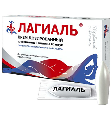 Купить Лагиаль 10 шт крем для интимной гигиены дозированный