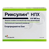 Купить Ринсулин НПХ 100 МЕ/мл 3 мл 5 шт суспензия для подкожного введения картриджи