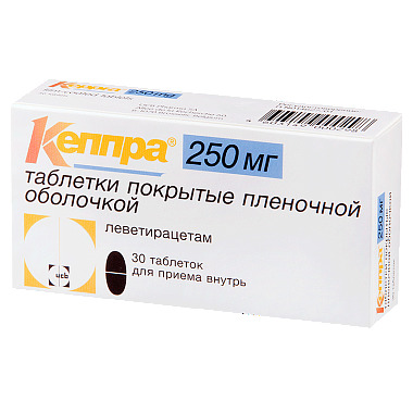 Купить Кеппра 250 мг 30 шт таблетки покрытые пленочной оболочкой