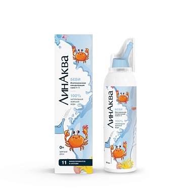 Купить ЛинАква Бэби 0,9 % 150 мл средство для орошения и промывания носа