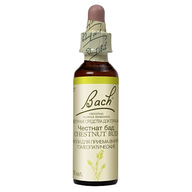 Купить Капли баха №7 Честнат бад (Почки конского каштана) — неумение учиться на прошлых ошибках, 10мл
