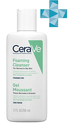 Купить CeraVe очищающий д/норм и жирн кожи гель для лица и тела 88мл
