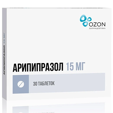 Купить Арипипразол 15 мг 30 шт таблетки