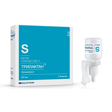 Купить Трилактан 0,005% 2,5 мл 3 шт капли глазные