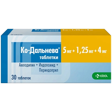 Купить Ко-Дальнева 5 мг + 1,25 мг + 4 мг 30 шт таблетки