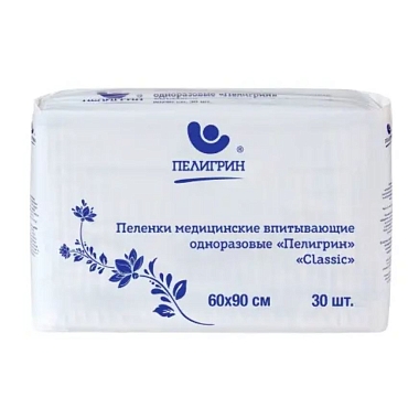 Купить Пелигрин Classic 60 см x 90 см 5 шт пеленки впитывающие одноразовые
