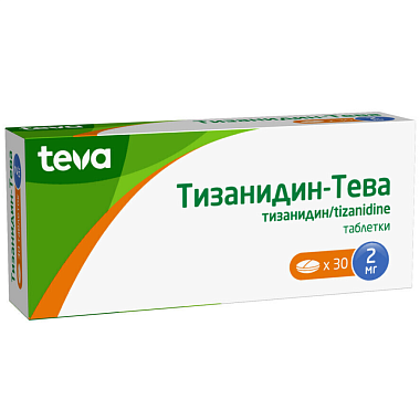 Купить Тизанидин-Тева 2 мг 30 шт таблетки