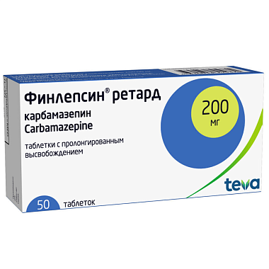 Купить Финлепсин Ретард 200 мг 50 шт таблетки