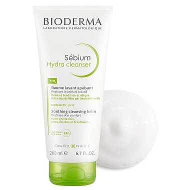 Купить Bioderma Sebium Hydra 200 мл бальзам успокаивающий очищающий