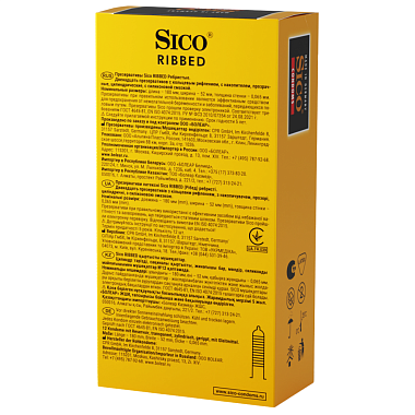 Купить Sico Ribbed 12 шт презервативы ребристые