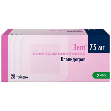 Купить Зилт 75 мг 28 шт таблетки покрытые пленочной оболочкой