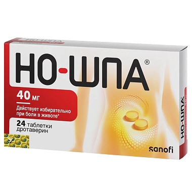 Купить Но-шпа 40 мг 24 шт таблетки