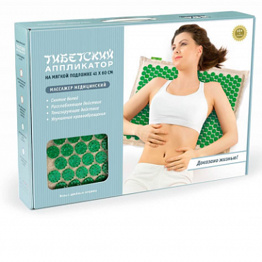 Купить Иппликатор Кузнецова Тибетский 41 см x 60 см 1 шт на мягкой подложке зеленый