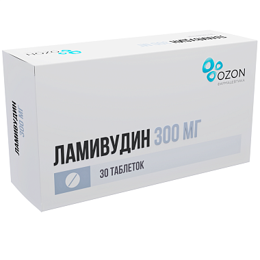 Купить Ламивудин 300 мг 30 шт таблетки покрытые пленочной оболочкой