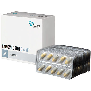 Купить Тамсулозин 0,4 мг 100 шт капсулы с пролонгированным высвобождением