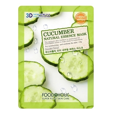 Купить FoodaHolic маска 23г ткан 3D c экстр огурца Cucumber Natural Essence Mask