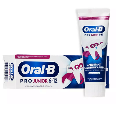 Купить Oral-B Pro Junior 75 мл паста зубная для детей от 6 до 12 лет мягкий вкус