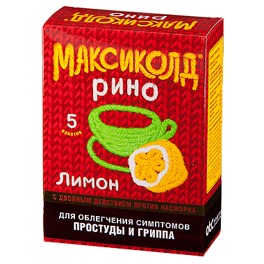 Купить Максиколд Рино 15 г 5 шт порошок для приготовления раствора для приема внутрь лимон пакет