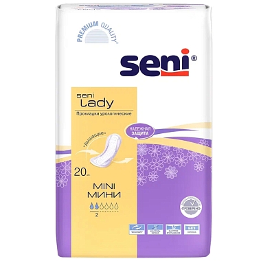 Купить Seni Lady Mini 20 шт прокладки урологические 2 капли