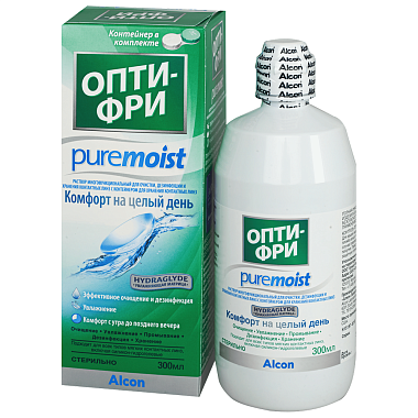 Купить Опти-Фри Pure Moist 300 мл раствор для контактных линз + контейнер
