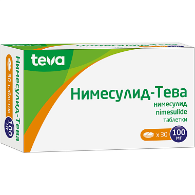 Купить Нимесулид-Тева 100 мг 30 шт таблетки