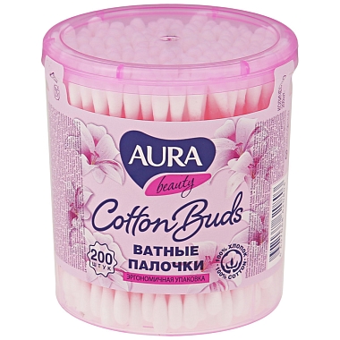 Купить Aura 200 шт ватные палочки банка