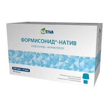 Купить Формисонид-Натив 320 мкг + 9мкг 60 шт порошок для ингаляций дозированный + устройство для ингаляций
