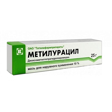 Купить Метилурацил 10% 25 г мазь для местного и наружного применения