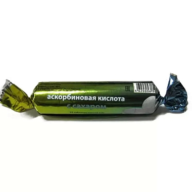 Купить Аскорбиновая Кислота 10 шт таблетки с сахаром крутка