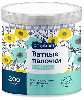 Купить Comforte 200 шт палочки ватные