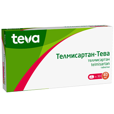 Купить Телмисартан-Тева 40 мг 30 шт таблетки
