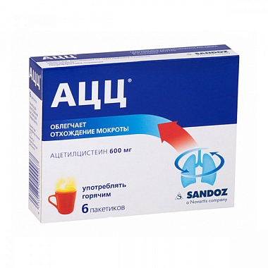 Купить АЦЦ гранулы д/р-ра внутр 600мг №6