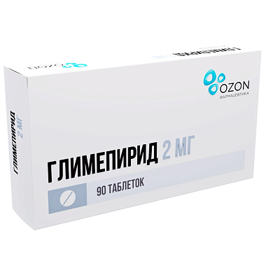 Купить Глимепирид 2 мг 90 шт таблетки