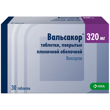 Купить Вальсакор 320 мг 30 шт таблетки покрытые пленочной оболочкой