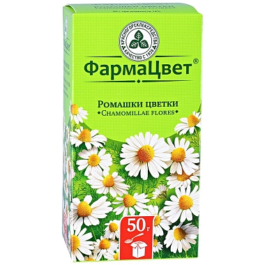 Купить Ромашка Аптечная цветки 50 г пачка